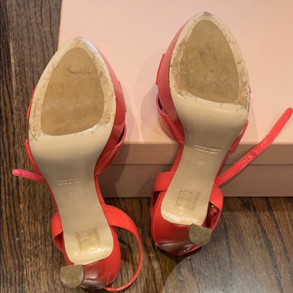 Miu Miu size 37 amazing gorgeous coral sandals - Picture 4 of 6